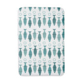 Mid Century Modern Fish Pattern Turquoise Badmat (Voorkant Verticaal)