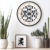 Mid Century Modern Floral Grote Klok