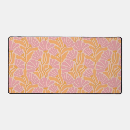 Mid Century Modern Floral Pattern Bureaumat (Voorkant)