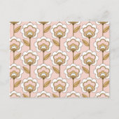 Mid-Century Modern Floral Pattern Feestdagenkaart (Voorkant)