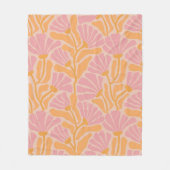 Mid Century Modern Floral Pattern Fleece Deken (Voorkant)