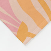 Mid Century Modern Floral Pattern Fleece Deken (Hoek)