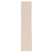Mid-Century Modern Floral Pattern Korte Tafelloper (Voorkant)