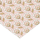 Mid-Century Modern Floral Pattern Korte Tafelloper (Hoek)
