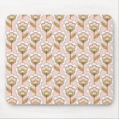 Mid-Century Modern Floral Pattern Muismat (Voorkant)