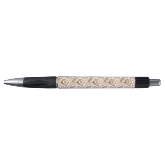 Mid-Century Modern Floral Pattern Pen (Voorkant)