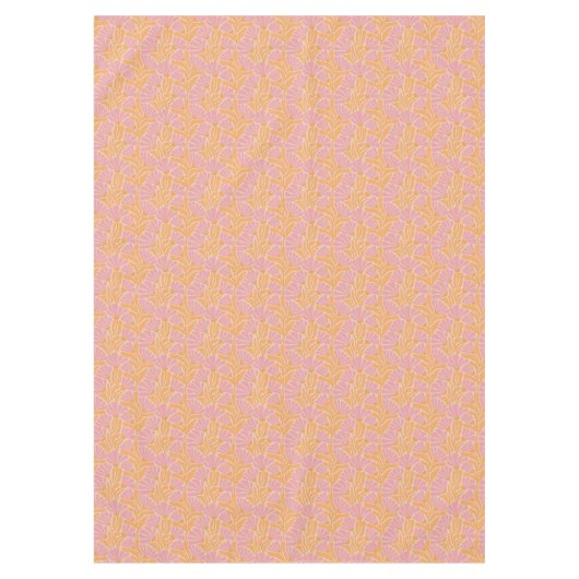 Mid Century Modern Floral Pattern Tafelkleed (Voorkant)