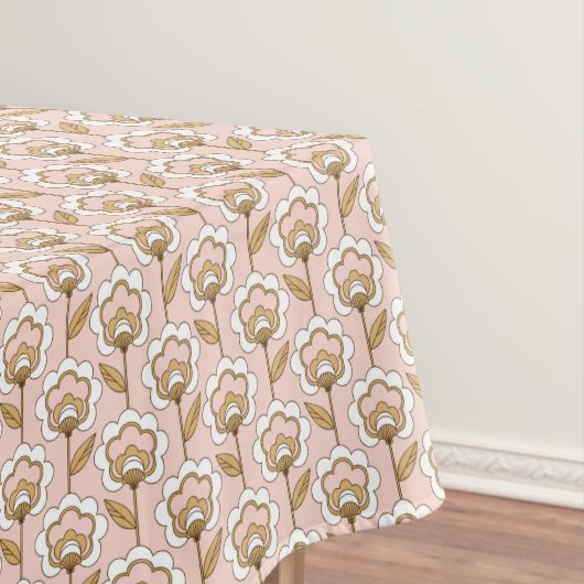 Mid-Century Modern Floral Pattern Tafelkleed (Voorbeeld)