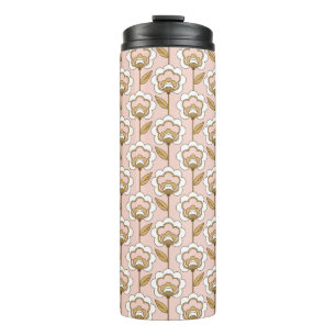 Mid-Century Modern Floral Pattern Thermosbeker