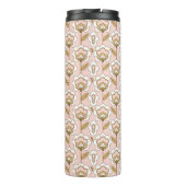 Mid-Century Modern Floral Pattern Thermosbeker (Achterkant)