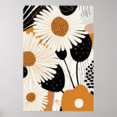 Mid Century Modern Floral Poster (Voorkant)