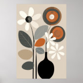 Mid Century Modern Floral Poster (Voorkant)
