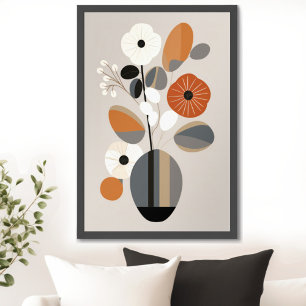 Mid Century Modern Floral Poster
