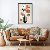 Mid Century Modern Floral Poster