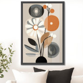 Mid Century Modern Floral Poster