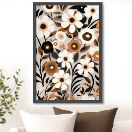 Mid Century Modern Floral Poster