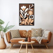 Mid Century Modern Floral Poster