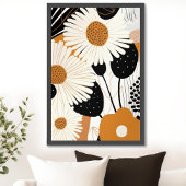 Mid Century Modern Floral Poster