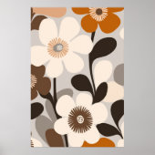 Mid Century Modern Floral Poster (Voorkant)