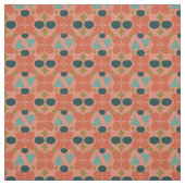 Mid Century Modern Flower Diamond Coral Pattern Stof (Swatch)