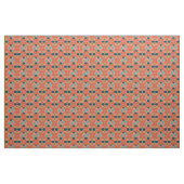 Mid Century Modern Flower Diamond Coral Pattern Stof (Fat Quarter)
