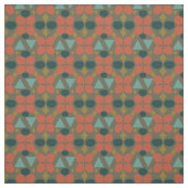 Mid Century Modern Flower Diamond Green Pattern Stof (Swatch)