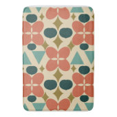 Mid Century Modern Flower Diamond Yellow Badmat (Voorkant Verticaal)