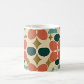 Mid Century Modern Flower Diamond Yellow Koffiemok (Center)