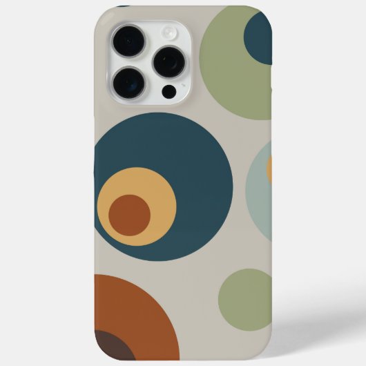 Mid Century Modern Fun Circles Case-Mate iPhone Case (Achterkant)