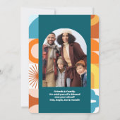 Mid Century Modern Fun Multi Foto Feestdagen Kaart (Achterkant)