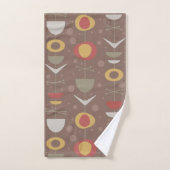 Mid Century Modern Garden Bruin Bad Handdoek (Handdoek)