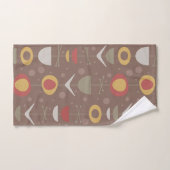 Mid Century Modern Garden Bruin Bad Handdoek (Handdoek)