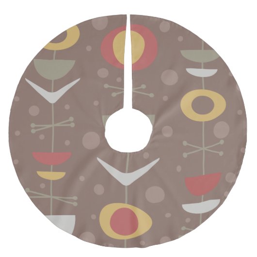 Mid Century Modern Garden Bruin Kerstboom Rok (Voorkant)