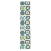 Mid Century Modern Garden Path Pattern Korte Tafelloper (Voorkant)