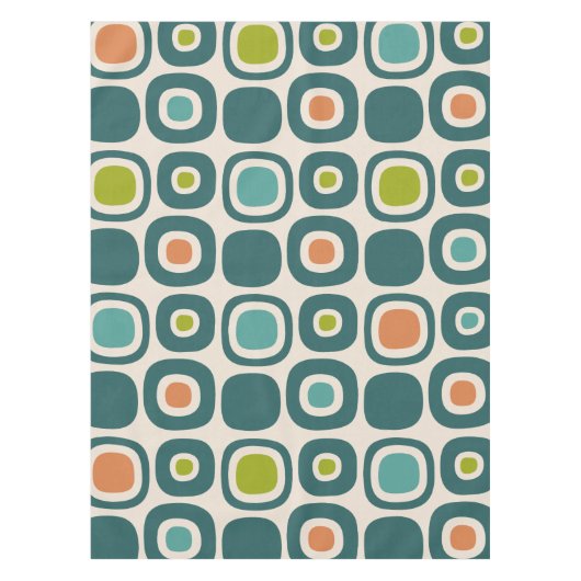 Mid Century Modern Garden Path Pattern Tafelkleed (Voorkant)