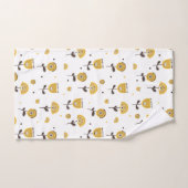 Mid Century Modern Geel Bloempatroon Bad Handdoek (Handdoek)
