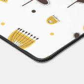 Mid Century Modern Geel Bloempatroon Bureaumat (Hoek)