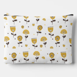 Mid Century Modern Geel Bloempatroon Etui