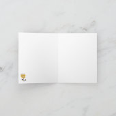 Mid Century Modern Geel Bloempatroon Kaart (Binnen)