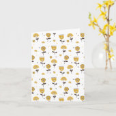 Mid Century Modern Geel Bloempatroon Kaart (Gele Bloem)