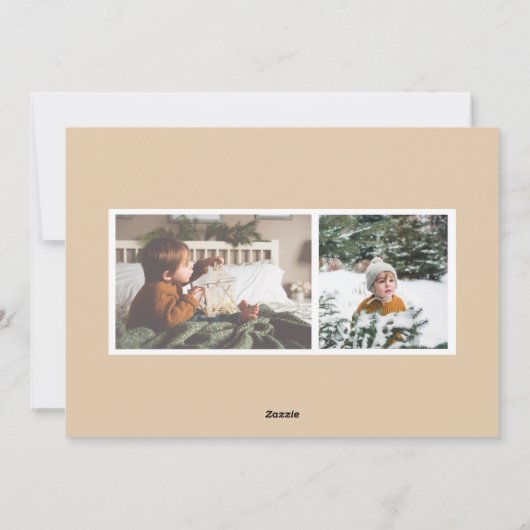 Mid-Century Modern, geïllustreerd met Kerstmis Feestdagenkaart (Achterkant)