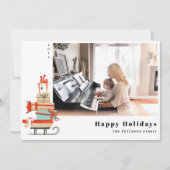 Mid-Century Modern, geïllustreerd met Kerstmis Feestdagenkaart (Voorkant)