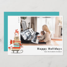 Mid-Century Modern, geïllustreerd met Kerstmis