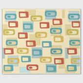 Mid Century Modern Geo Pod Patroon Cadeaupapier (Vlak)