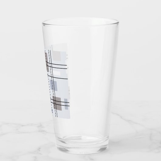 Mid Century Modern Geometric 16 Glas (Links)