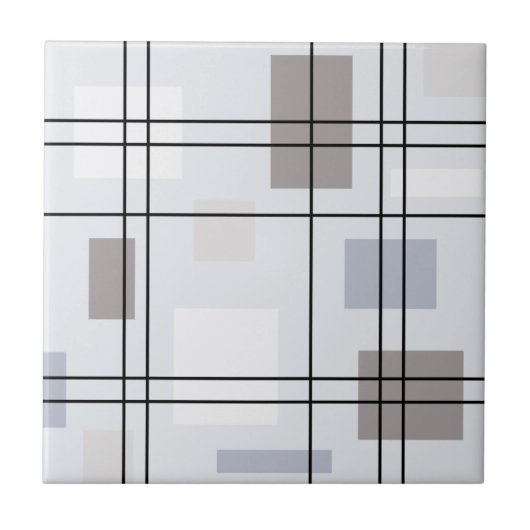 Mid Century Modern Geometric 16 Tegeltje (Voorkant)