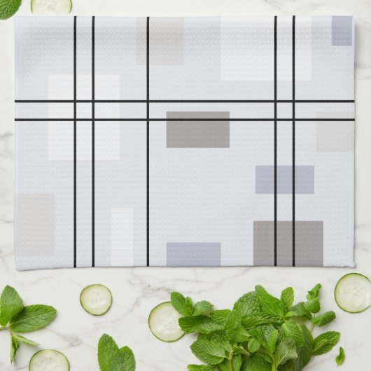 Mid Century Modern Geometric 16 Theedoek (Gevouwen)