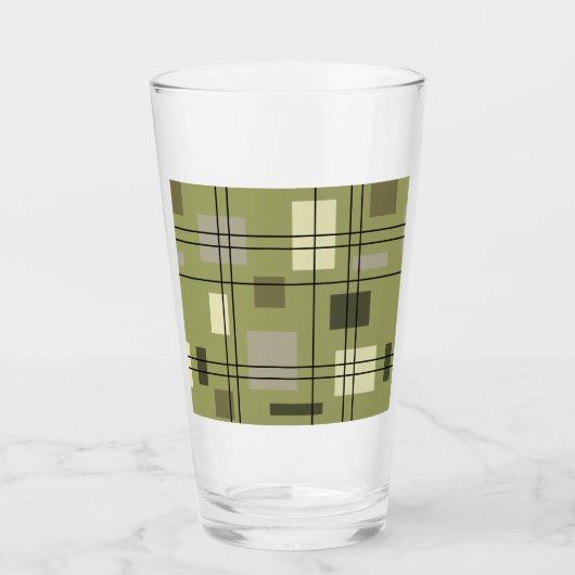 Mid Century Modern Geometric 18 Glas (Voorkant)