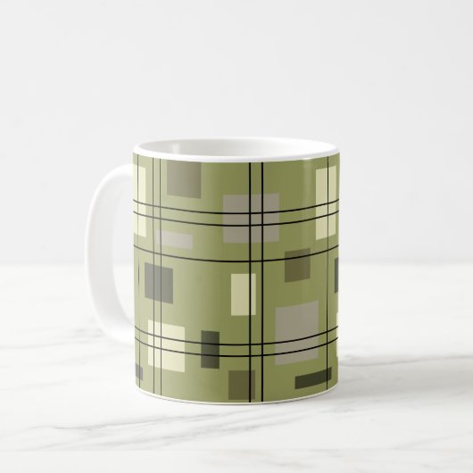 Mid Century Modern Geometric 18 Koffiemok (Voorkant links)