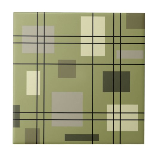 Mid Century Modern Geometric 18 Tegeltje (Voorkant)